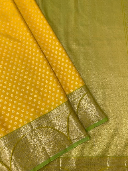 Kanjeevaram Silk Saree Yellow