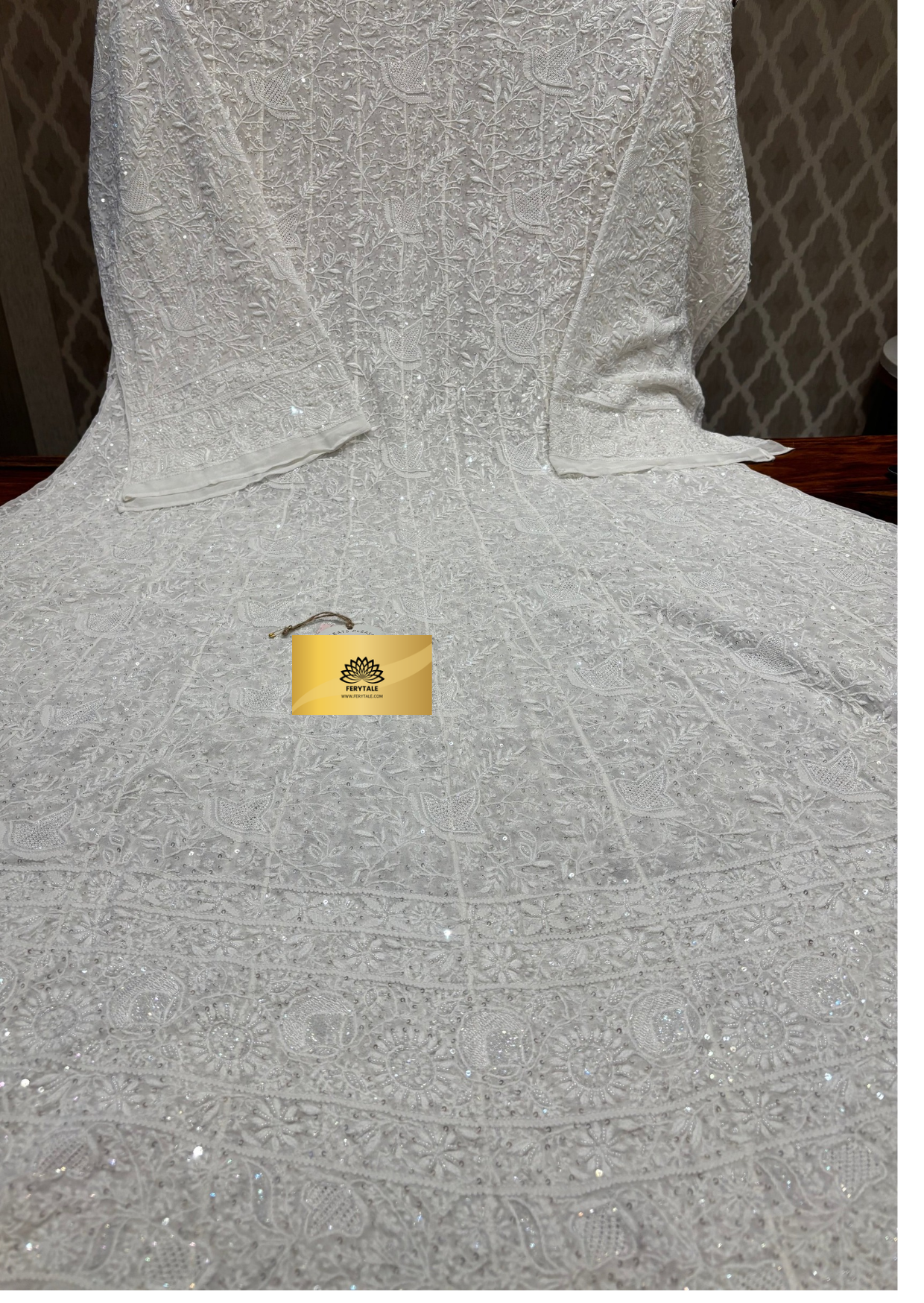 Pure And Premium Georgette Chikankari Anarkali And Dupatta Set