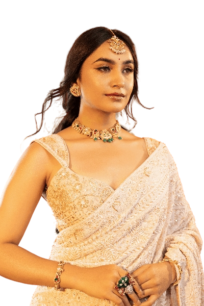 Pure and Premium Georgette Chikankari Saree And Blouse.