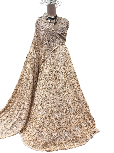 Pure & Premium Goergette Chikankari Lehenga Set