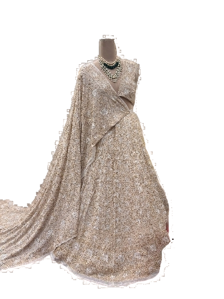 Pure & Premium Goergette Chikankari Lehenga Set
